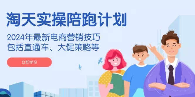 淘天实操陪跑计划，2024年最新电商营销技巧，包括直通车、大促策略等-山河网创