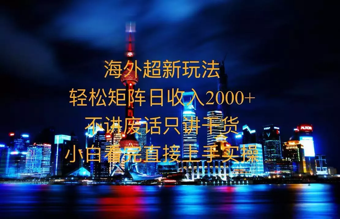 2025全新海外暴力玩法，操作简单，小白轻松上手-山河网创