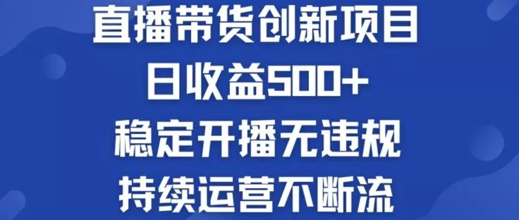 淘宝无人直播带货创新项目：日收益500+  稳定开播无违规  持续运营不断流【揭秘】-山河网创