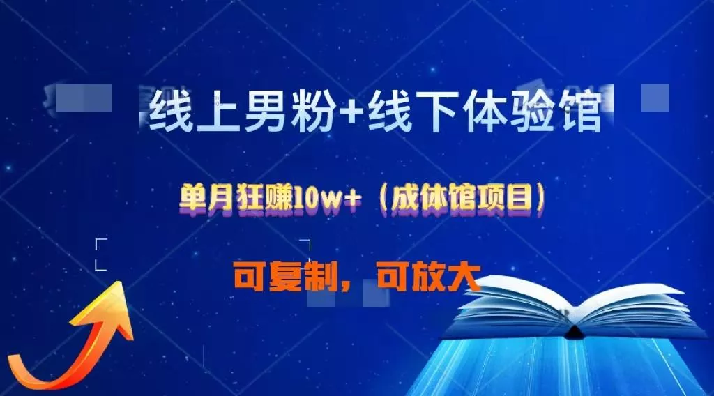 线上男粉+线下成体馆：单月狂赚10W+1.0-山河网创