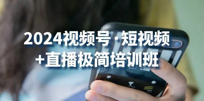 2024视频号·短视频+直播极简培训班：抓住视频号风口，流量红利-山河网创