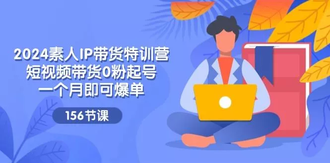 2024素人IP带货特训营，短视频带货0粉起号，一个月即可爆单(156节-山河网创