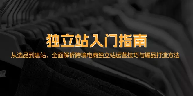 独立站入门指南：从选品到建站，全面解析跨境电商独立站运营技巧与爆品…-山河网创