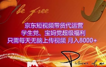 京东短视频带货代运营，学生党、宝妈党超级福利，只需每天无脑上传视频，月入8000+【仅揭秘】-山河网创