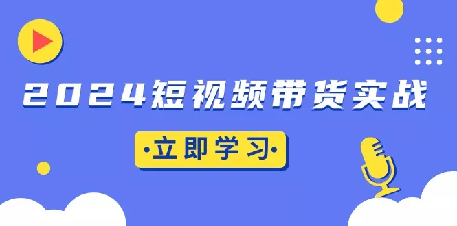 2024短视频带货实战：底层逻辑+实操技巧，橱窗引流、直播带货-山河网创