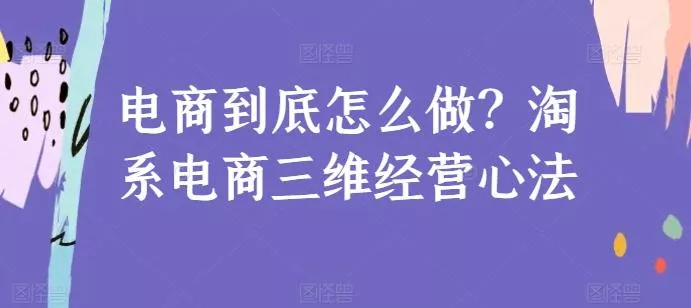 电商到底怎么做？淘系电商三维经营心法-山河网创
