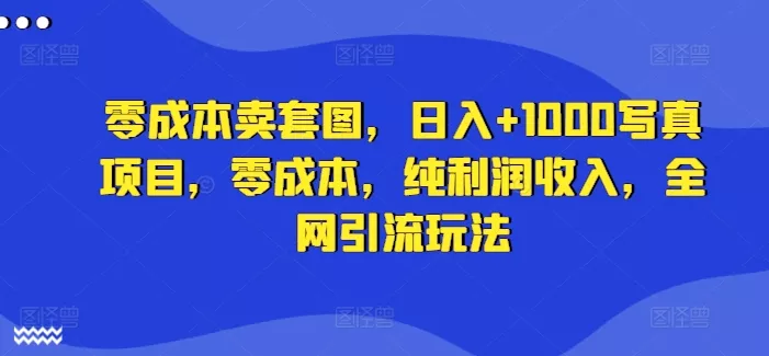 零成本卖套图，日入+1000写真项目，零成本，纯利润收入，全网引流玩法-山河网创