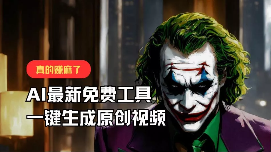 最新免费AI工具，一键生成原创视频，佛系搬运，轻松月入10000+！-山河网创