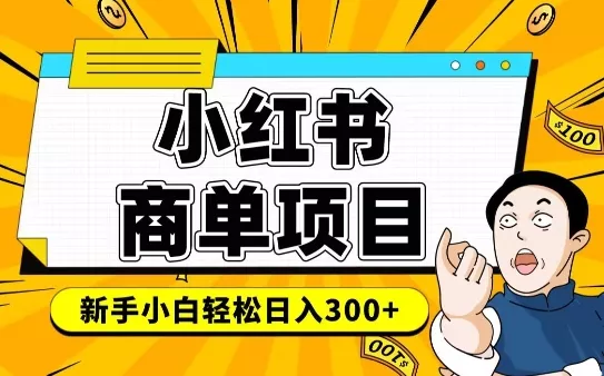 小红书千粉商单，稳定快速变现项目，实现月入6-8k并不是很难-山河网创