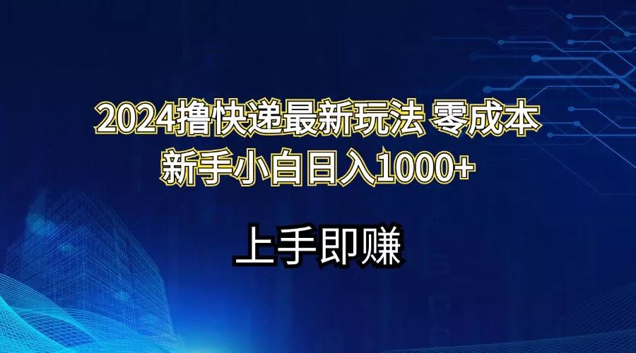 2024撸快递最新玩法零成本新手小白日入1000+-山河网创