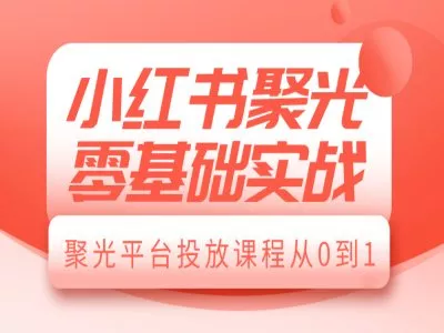 小红书聚光零基础实战，聚光平台投放课程从0到1-山河网创