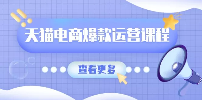 天猫电商爆款运营课程，爆款卖点提炼与流量实操，多套模型全面学习-山河网创