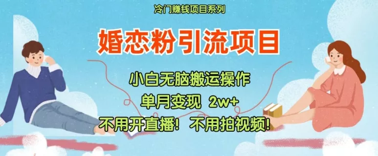 小红书婚恋粉引流，不用开直播，不用拍视频，不用做交付【揭秘】-山河网创