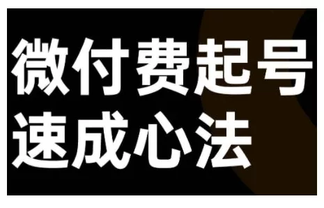 微付费起号速成课，视频号直播+抖音直播，微付费起号速成心法-山河网创