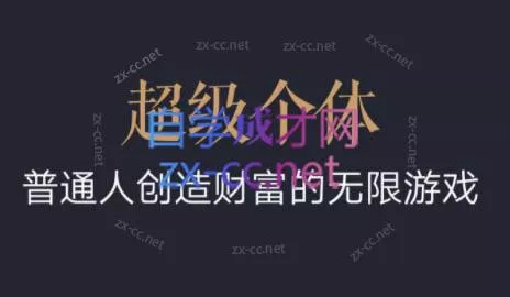 超级个体·普通人创造财富的无限游戏-山河网创