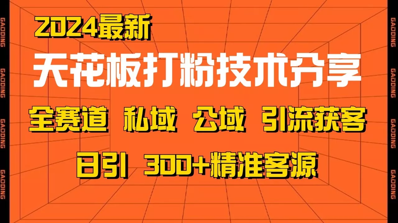 天花板打粉技术分享，野路子玩法 曝光玩法免费矩阵自热技术日引2000+精准客户-山河网创