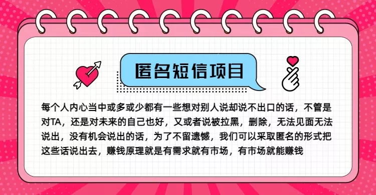 冷门小众赚钱项目，匿名短信，玩转信息差，月入五位数【揭秘】-山河网创